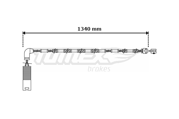 Výstražný kontakt, opotřebení obložení TOMEX Brakes